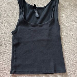 Skins Ribbed Classic Black Women's Tank Top